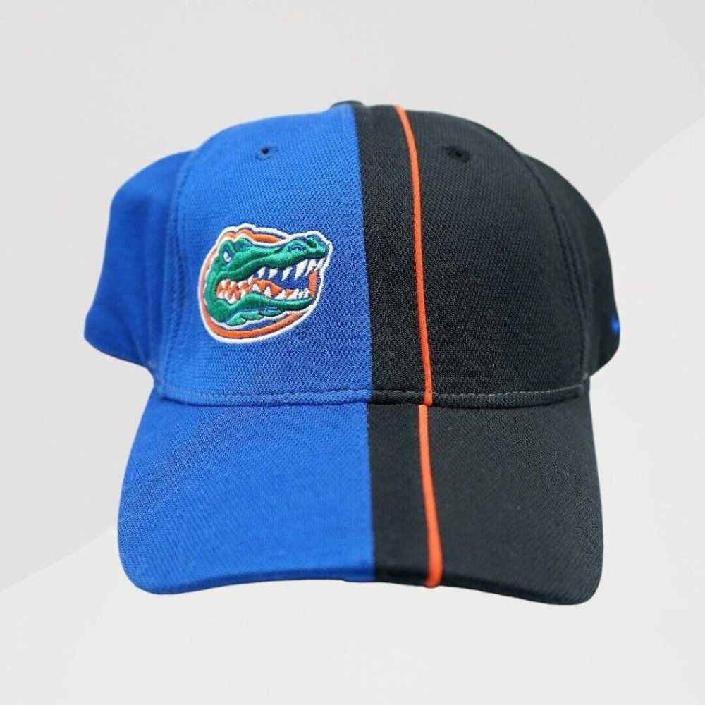 Nike Team Florida Gators Adult FlexFit Baseball Cap Stretch Blue‎ Black Logo Hat